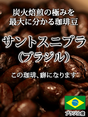 炭火焙煎の極み:サントスニブラ(ブラジル)